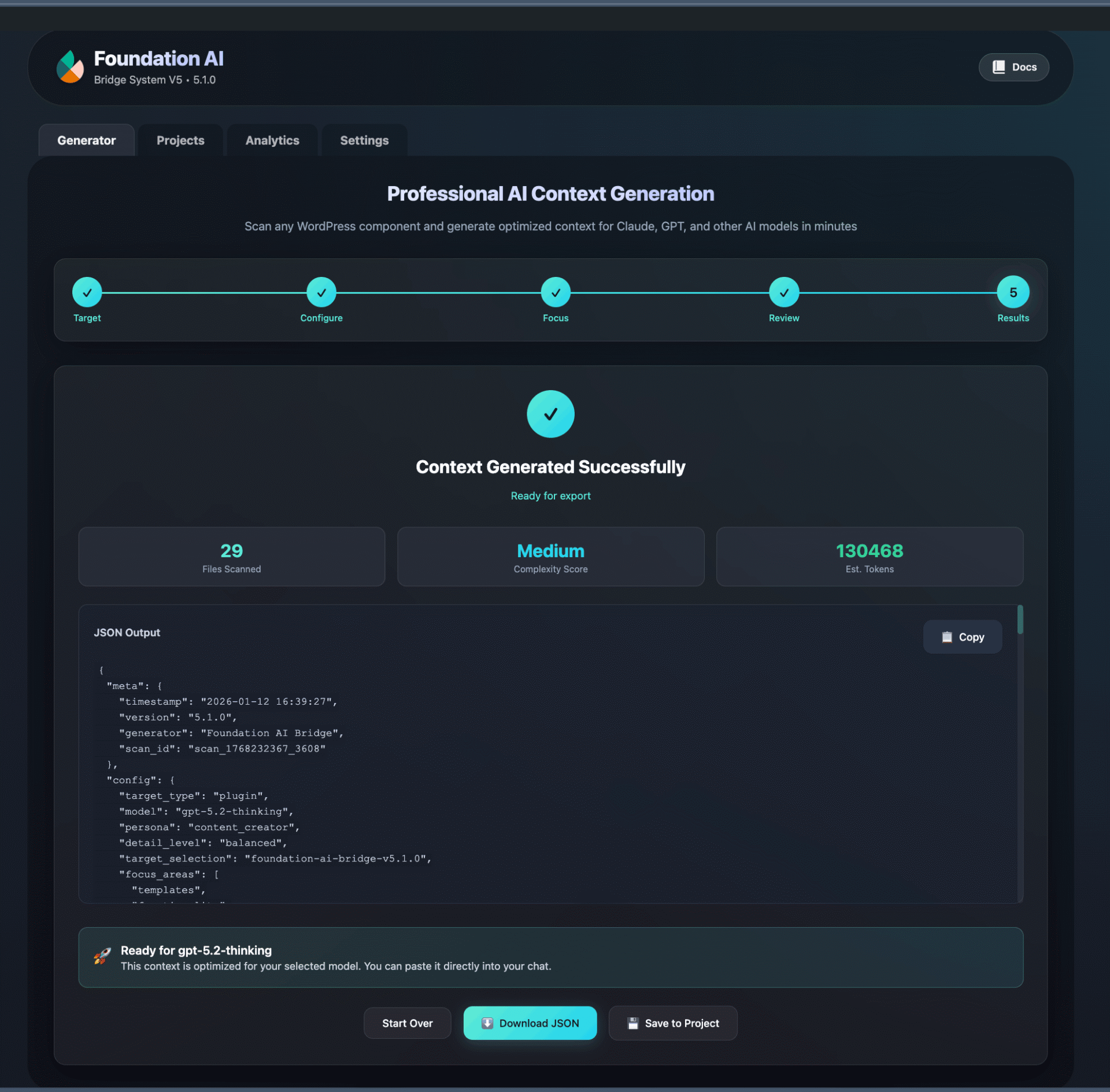 Step 4: Review, export, and save to projects