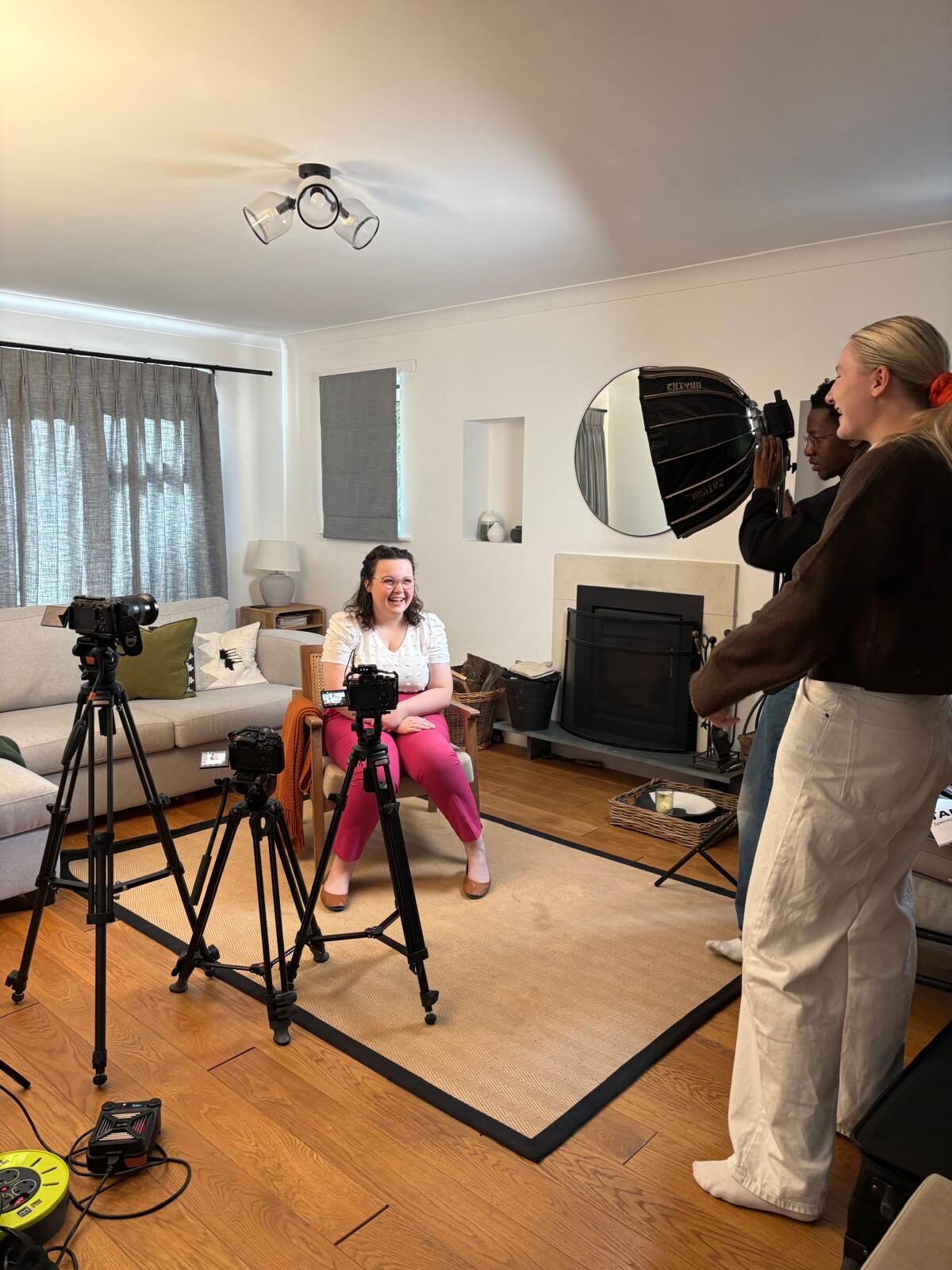 Our co-founder Imali filming new content